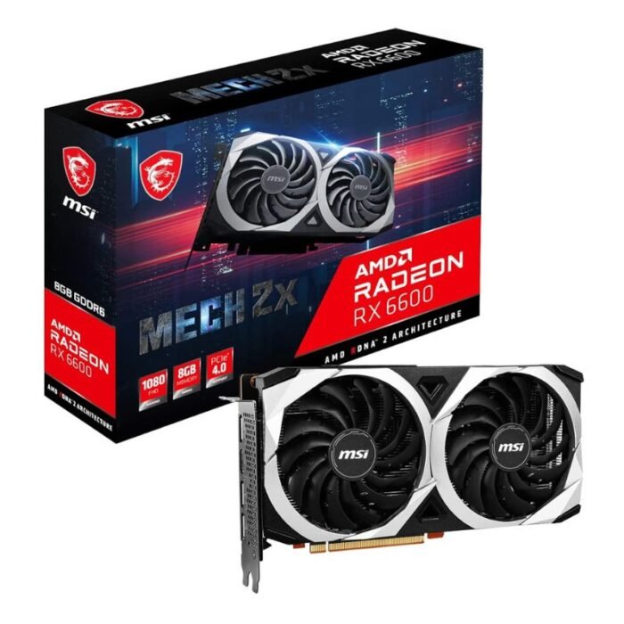 MSI AMD Radeon Radeon RX 6600 MECH 2X 8G 8 GB GDDR6 Graphics Card MSI AMD Radeon Radeon RX 6600 MECH 2X 8G 8 GB GDDR6 Graphics Card