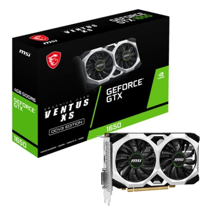 MSI NVIDIA GeForce GTX 1650 D6 VENTUS XS OCV3 4 GB GDDR6 Graphics Card MSI NVIDIA GeForce GTX 1650 D6 VENTUS XS OCV3 4 GB GDDR6 Graphics Card