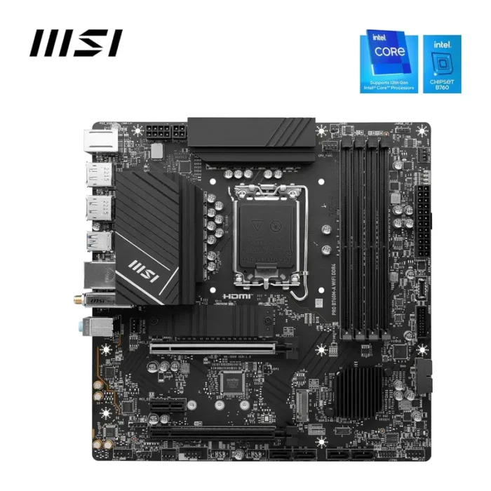 MSI PRO B760M-A WIFI DDR4 mATX Motherboard MSI PRO B760M-A WIFI DDR4 mATX Motherboard