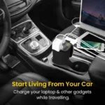 Portronics 200W Car Power One with 30W Type-C PD,12V Car Plug Power Cord