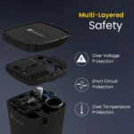 Portronics 200W Car Power One with 30W Type-C PD,12V Car Plug Power Cord