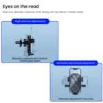 Portronics Clamp Y Adjustable Air Vent Mobile Holder