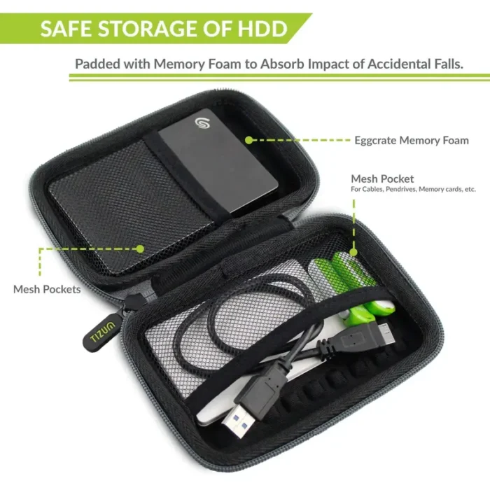 TIZUM External Hard DrivePortable SSD Case Shell
