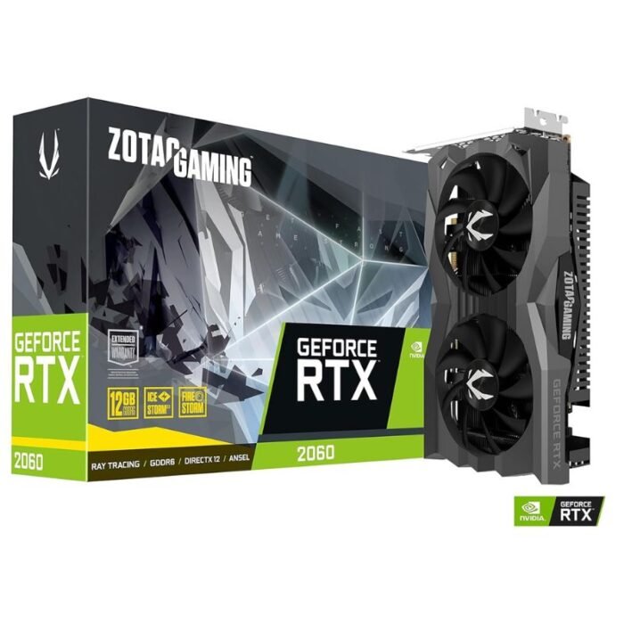 ZOTAC NVIDIA RTX 2060 Twin Fan 12GB GDDR6 Graphics Card