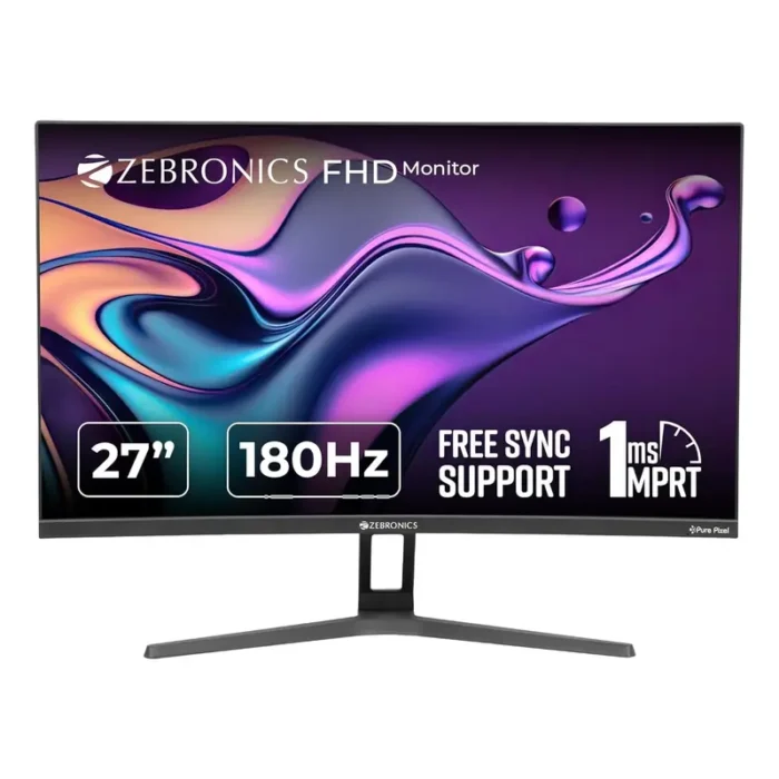 Zebronics ZEB-S27B 27 Inch Full HD, VA Panel Built-in Speakers, 180Hz Curved Gaming Monitor Zebronics ZEB-S27B 27 Inch Full HD, VA Panel Built-in Speakers, 180Hz Curved Gaming Monitor
