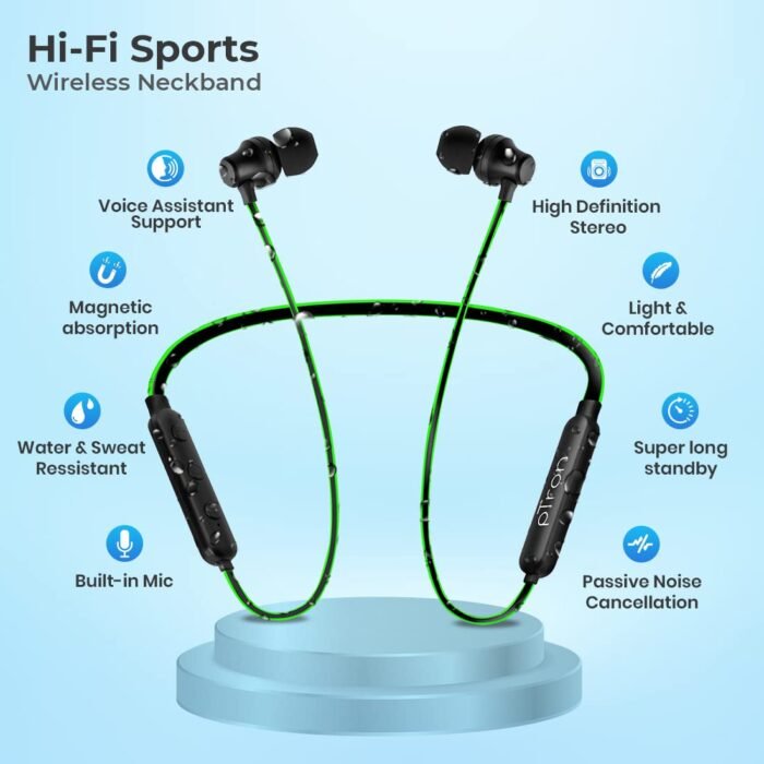 pTron Tangent Lite Bluetooth 5.0 Neckband With 8 Hours Playtime Mic pTron Tangent Lite Bluetooth 5.0 Neckband With 8 Hours Playtime Mic