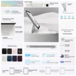 typecase Edge for iPad Air 11 Inch (M3/M2, 2025/2024), iPad Pro 11(4th/3rd/2nd/1st Gen) & iPad Air 5th/4th Gen, Magic Keyboard Case