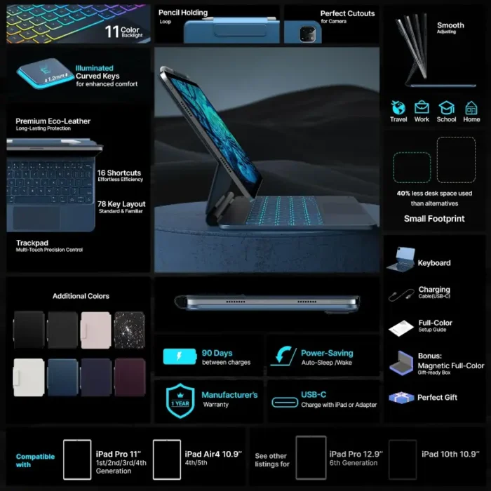 typecase Edge Magic Keyboard Case For IPad Air 11 Inch