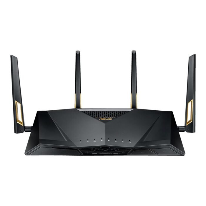 ASUS RT-AX88U Quad-Core, Next-Gen WiFi 6, 6000 Mbps Wireless 802.11ax Dual Band Wi-Fi Adaptive QoS Gaming Router ASUS RT-AX88U Quad-Core, Next-Gen WiFi 6, 6000 Mbps Wireless 802.11ax Dual Band Wi-Fi Adaptive QoS Gaming Router