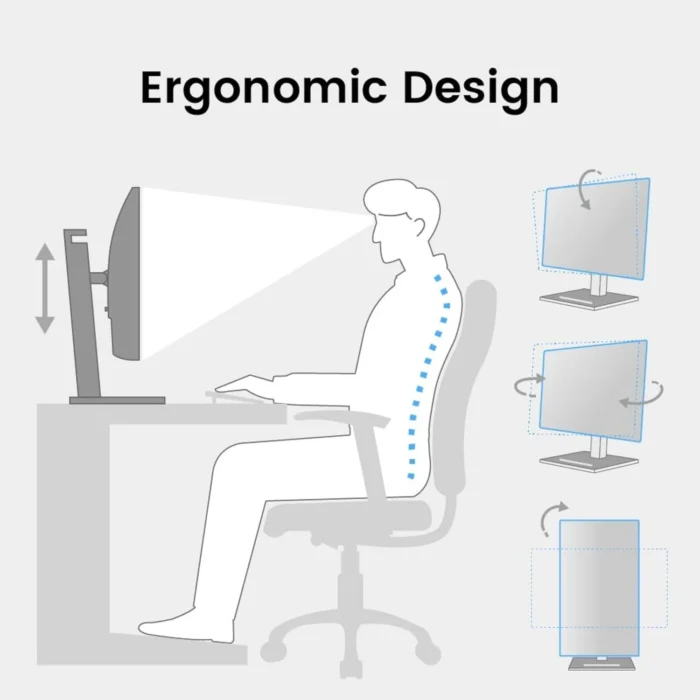 BenQ GW2490T 24 Inch Full HD IPS Panel 99 sRGB Height Adjustable 5MS 100Hz Wall Mountable Monitor 4