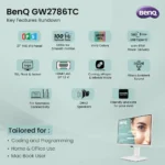 BenQ GW2786TC 27 Inch, Full HD, IPS Panel, USB-C (65W PD), 99% sRGB, Coding Mode, 2Wx2 Speakers, 5MS, 100Hz Coding Monitor 2 BenQ GW2786TC 27 Inch, Full HD, IPS Panel, USB-C (65W PD), 99% sRGB, Coding Mode, 2Wx2 Speakers, 5MS, 100Hz Coding Monitor