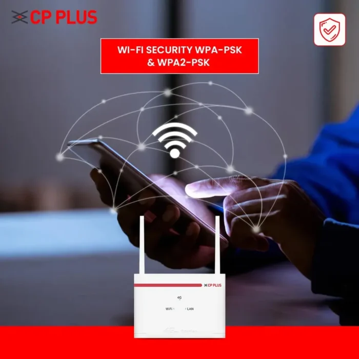 CP Plus 4G SIM Card Wi-Fi Router with High Speed 4G Internet & Wider Wi-Fi Coverage