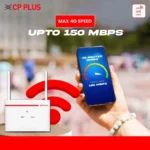 CP Plus 4G SIM Card Wi-Fi Router with High Speed 4G Internet & Wider Wi-Fi Coverage