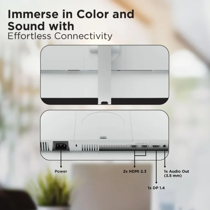 Lenovo L27Q-4A 27 inch QHD, IPS Panel with 99% sRGB, 90% DCI-P3, 100Hz, 1MS, 3Wx2 Speakers Monitor