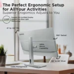 Lenovo L27Q-4A 27 inch QHD, IPS Panel with 99% sRGB, 90% DCI-P3, 100Hz, 1MS, 3Wx2 Speakers Monitor