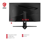 MSI G2422C 24 Inch Full HD, VA Panel, 1MS, 180Hz, Anti-Flicker, 1500R Curved Gaming Monitor