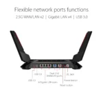 ASUS ROG Rapture GT-AX6000 Dual-Band WIFI 6 Extendable Gaming Router