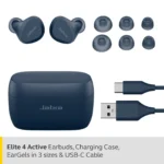 Jabra Elite 4 Active Noise Cancellation With 28 Hrs Battery Life Bluetooth Earbuds With Mic