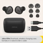 Jabra Elite 5 True Wireless in Ear Bluetooth Earbuds with Active Noise Cancellation, 6 Built-in Microphones