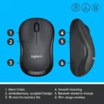 Logitech M221 Wireless Mouse with USB Mini Receiver, 1000 DPI Optical Tracking, 18-Month Battery Life