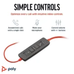 Poly Blackwire 3220 USB-C Wired Headphone With Noise-Canceling Mic