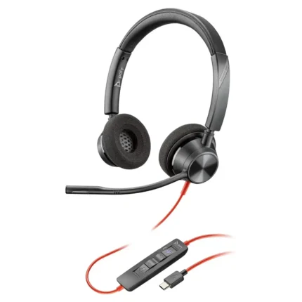 Poly Blackwire 3320 USB-C Wired Headphone With Noise-Canceling Mic