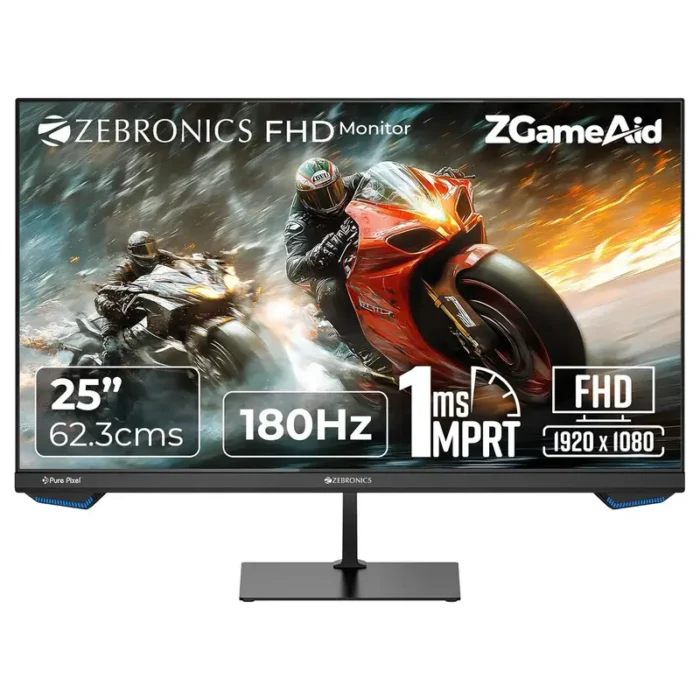 ZEBRONICS ZEB-N25A 25 Inch, Full HD, VA Panel, 180Hz, 1MS, HDR10, 99% sRGB, 95% DCI-P3 Gaming Monitor