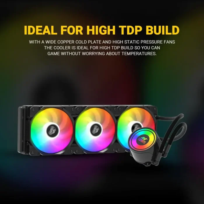 Ant Esports ICE 360 360mm Addressable RGB 2600RPM AIO I Liquid CPU Cooler 8