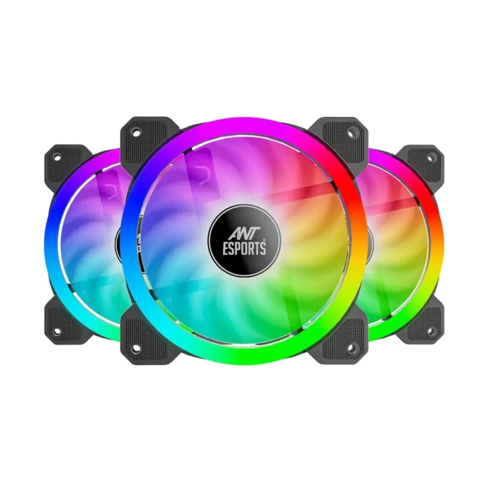 Ant Esports Superflow 120mm 3 IN 1 ARGB Three Dual-Sided ARGB ring light PWM Case Fan Kit