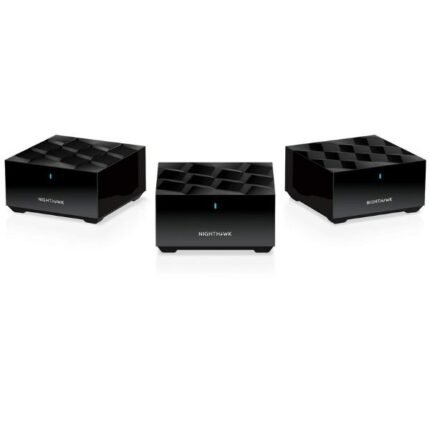 Netgear Nighthawk 1800 MBPS, 2 Satellite Extender, Coverage Upto 4,500 sq. ft. Whole Home Mesh WiFi 6 Router