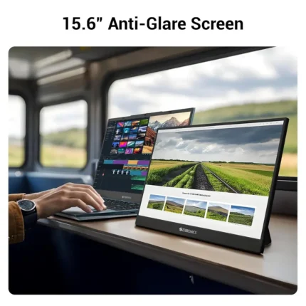ZEBRONICS Pixigo A16, 15.6 inch, Full HD IPS Panel, 180° Adjustable Stand, Lightweight, 60 Hz, Type C Portable Monitor