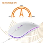 amazon basics Rechargeable Wireless Mouse with RGB LED Backlit 1600 DPI Ergonomic Mouse