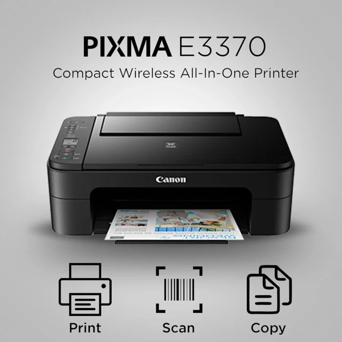 Canon PIXMA E3370 All-in-One Wireless Ink Efficient Colour Printer