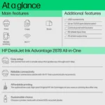 HP DeskJet Ink Advantage 2878 All-in-One Multi-function WiFi Color Inkjet Printer