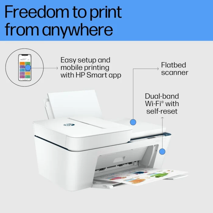 HP DeskJet Plus 4123 Multi-function WiFi Color Inkjet Printer with Voice Activated Printing Google Assistant and Alexa HP DeskJet Plus 4123 Multi-function WiFi Color Inkjet Printer with Voice Activated Printing Google Assistant and Alexa