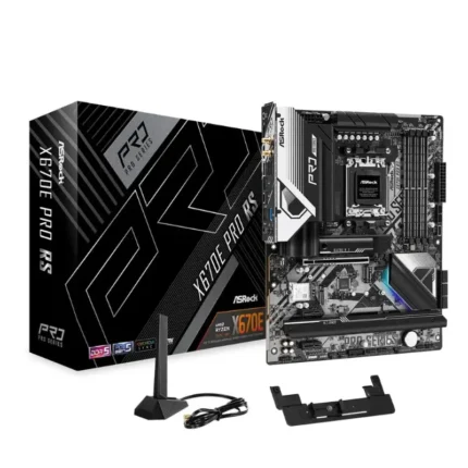ASRock X670E PRO RS Socket AMD AM5, Chipset AMD X670, DDR5, SATA3 & M.2 ATX Motherboard