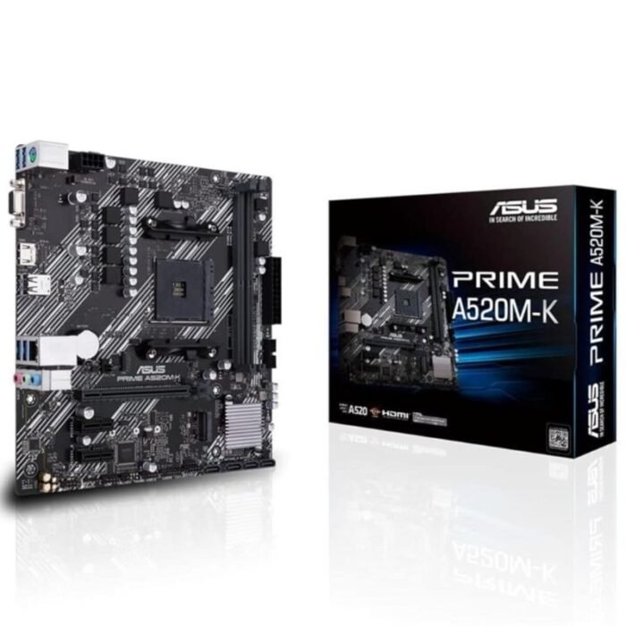 ASUS PRIME A520M-K AMD AM4 Micro-ATX Gaming DDR4 Motherboard ASUS PRIME A520M-K AMD AM4 Micro-ATX Gaming DDR4 Motherboard