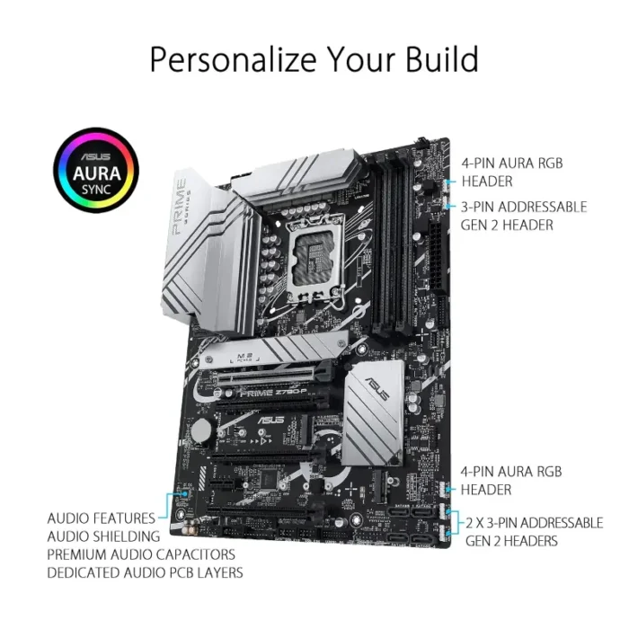 ASUS PRIME Z790-P-CSM LGA 1700 Socket ATX Intel Z790 Chipset DDR5 Motherboard ASUS PRIME Z790-P-CSM LGA 1700 Socket ATX Intel Z790 Chipset DDR5 Motherboard