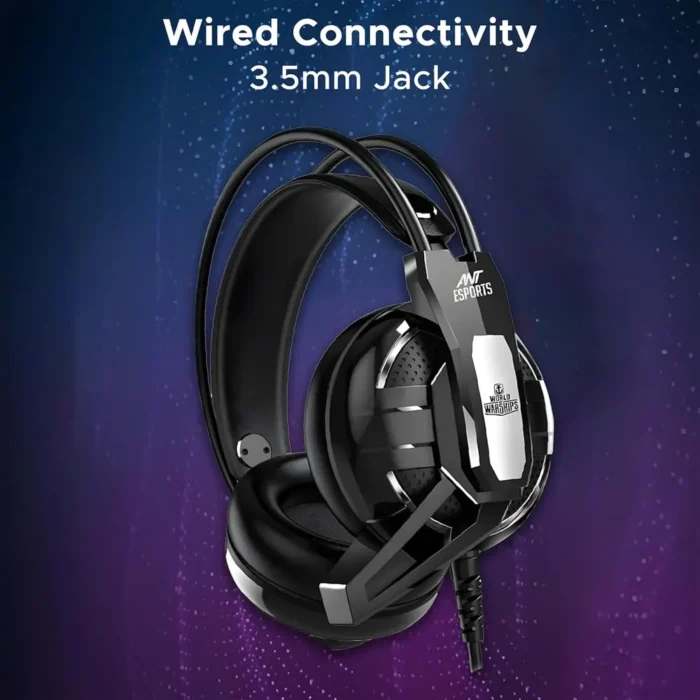 Ant Esports H520W Lightweight Gaming Over Ear Wired Headphone with Mic