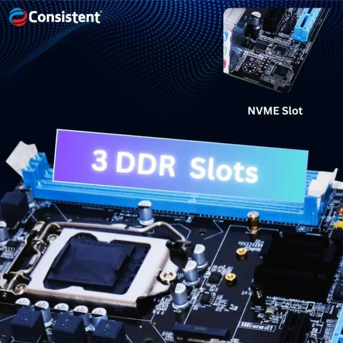 Consistent CMB H61 Micro-ATX DDR3 Motherboard with NVME Slot