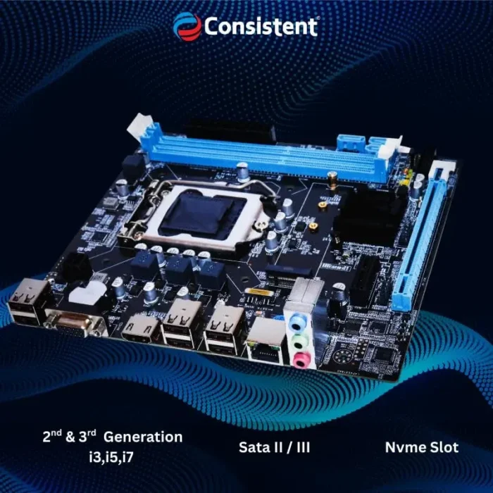 Consistent CMB H61 Micro-ATX DDR3 Motherboard with NVME Slot