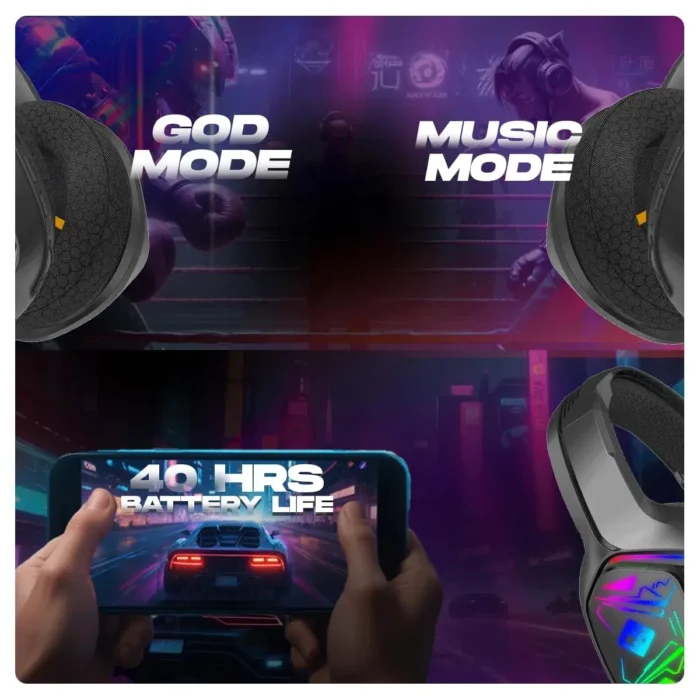 Cosmic Byte Immortal 2.4Ghz Wireless Headphone With Mic