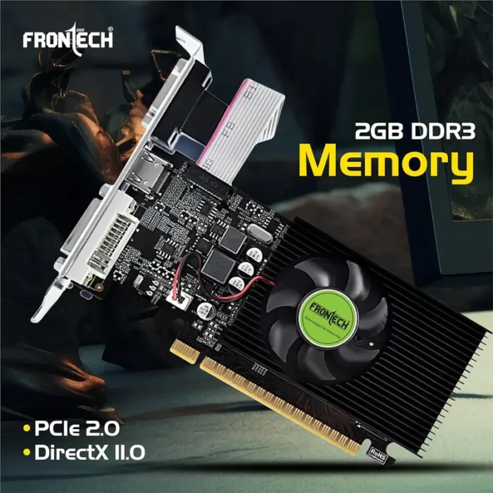 FRONTECH GT 610 2GB DDR3 64 Bits PCIe 2.0, High Efficiency, Quality Gaming Graphic Card FRONTECH GT 610 2GB DDR3 64 Bits PCIe 2.0, High Efficiency, Quality Gaming Graphic Card