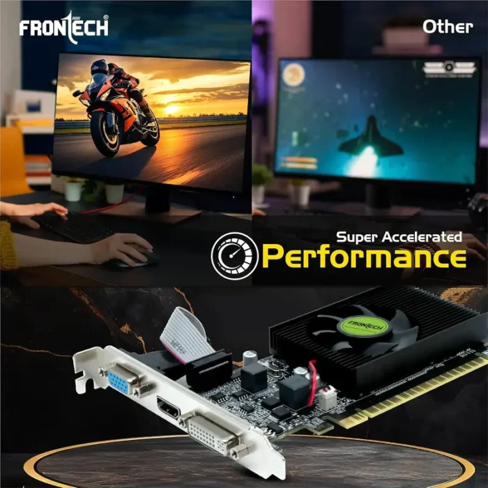 FRONTECH GT 610 2GB DDR3 64 Bits PCIe 2.0, High Efficiency, Quality Gaming Graphic Card FRONTECH GT 610 2GB DDR3 64 Bits PCIe 2.0, High Efficiency, Quality Gaming Graphic Card