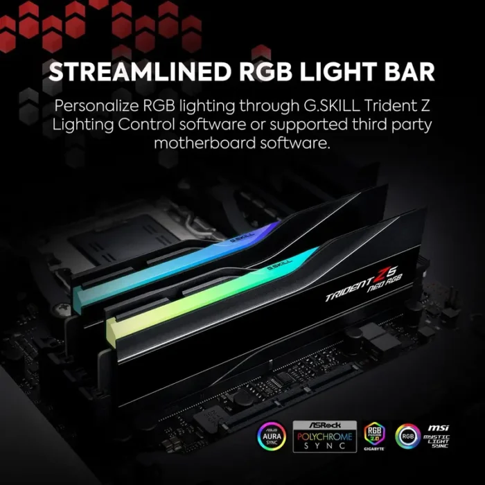 G.Skill Trident Z5 NEO RGB 32GB DDR5 Desktop Memory G.Skill Trident Z5 NEO RGB 32GB DDR5 Desktop Memory
