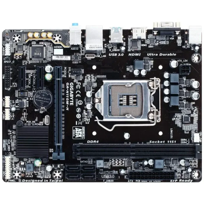 Gigabyte GA-H110M-H DDR4 Micro ATX Motherboard