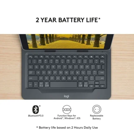 Logitech Universal Folio Case with integrated Bluetooth Keyboard