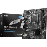 MSI PRO B760M-E DDR4 Micro-ATX Socket LGA 1700 Motherboard