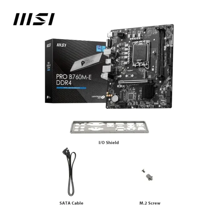 MSI PRO B760M-E DDR4 Micro-ATX Socket LGA 1700 Motherboard