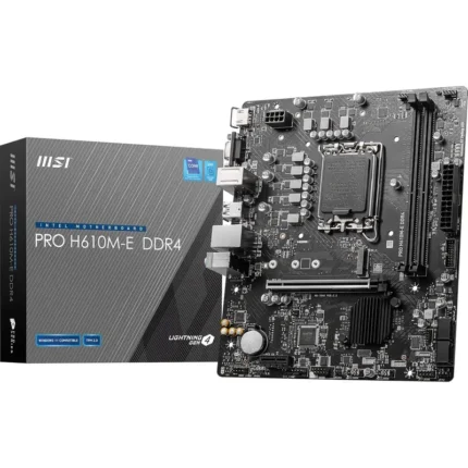 MSI PRO H610M-E DDR4 LGA 1700 Socket Micro-ATX Intel H610 Chipset DDR4 Motherboard for Desktop